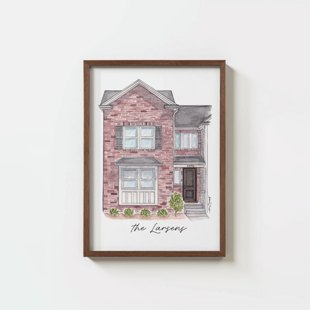 Custom Watercolor House Portrait