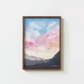 Mountain Sunset - Watercolor Nature Print