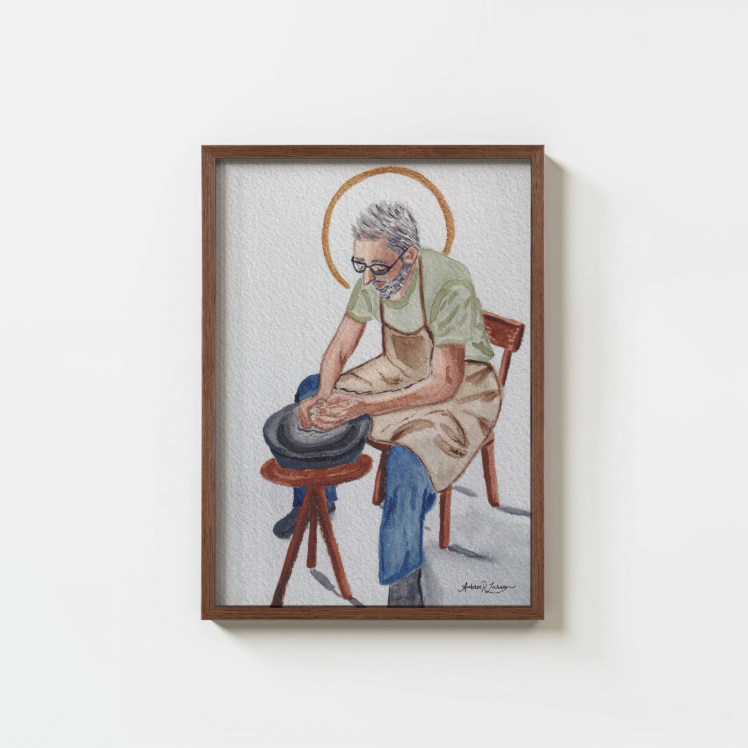 The Sculptor - Religious Watercolor Print