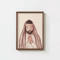 Prayer to the Father - Religious Christ Watercolor Print