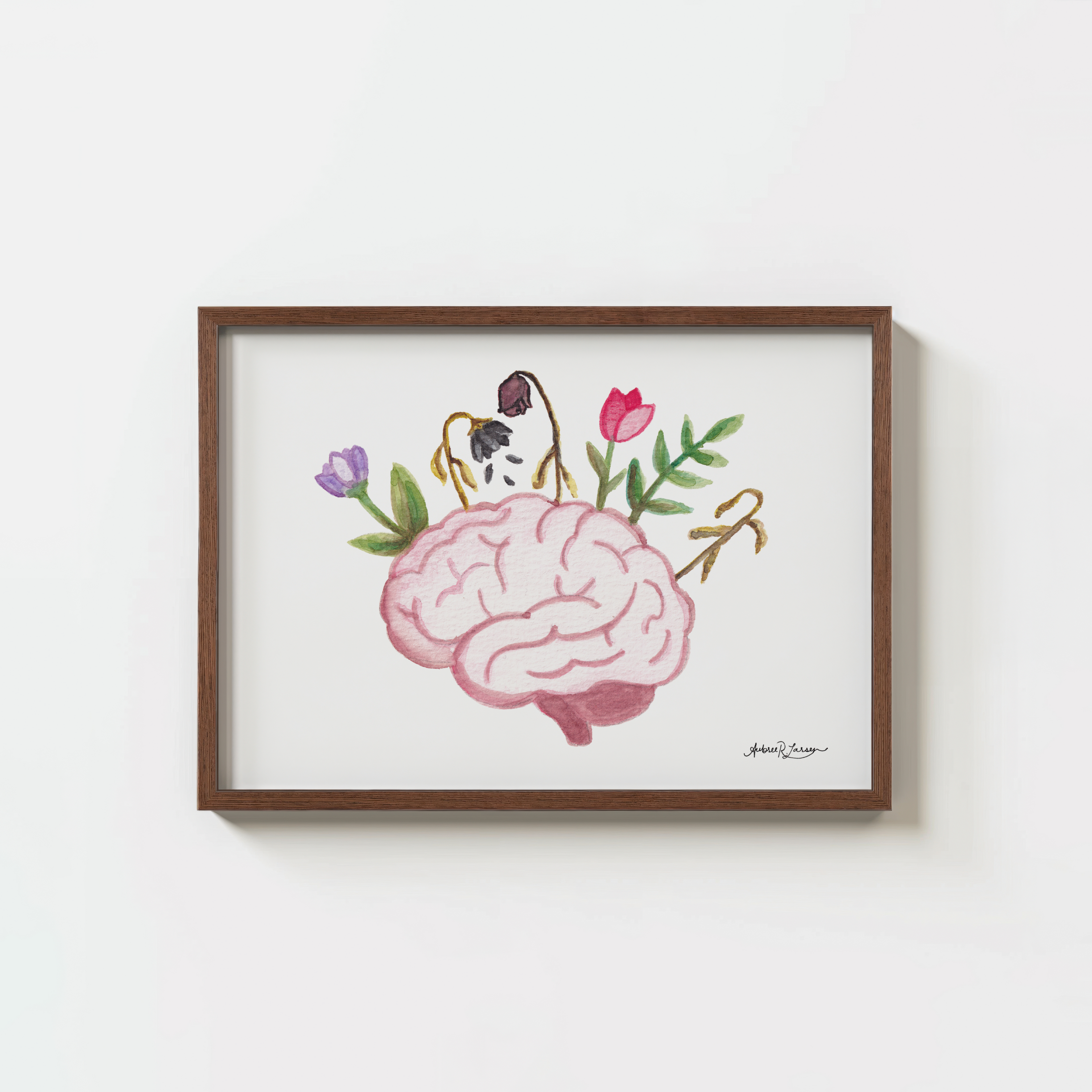 Wilting - Migraine Awareness Watercolor Print